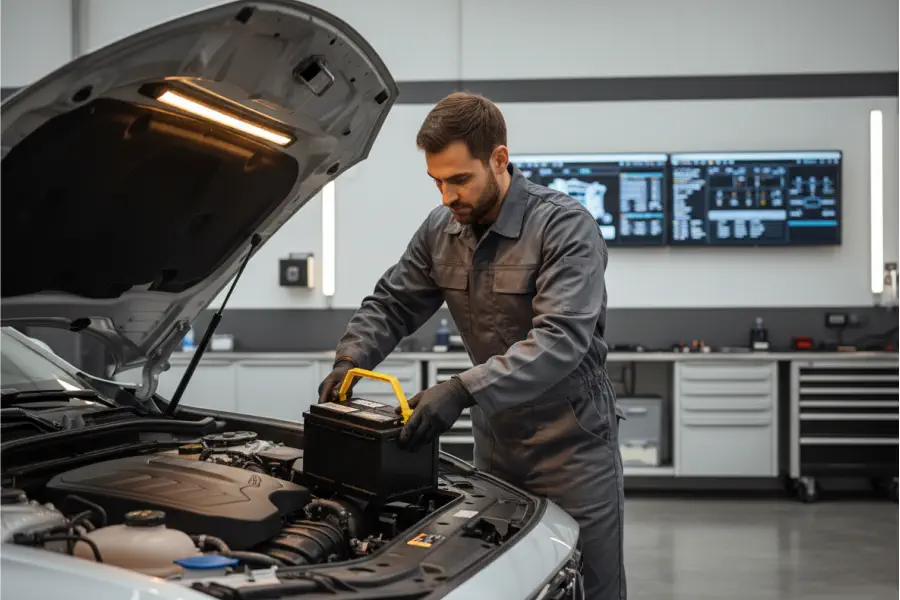 Troca de bateria de carro em domicílio